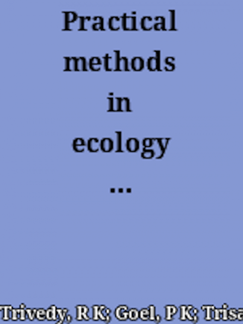 Practical Methods In Ecology And Environmental Science