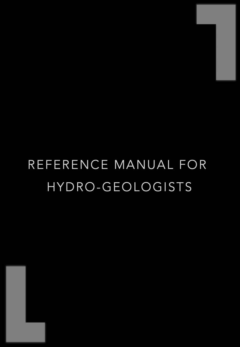Reference Manual For Hydro-geologists